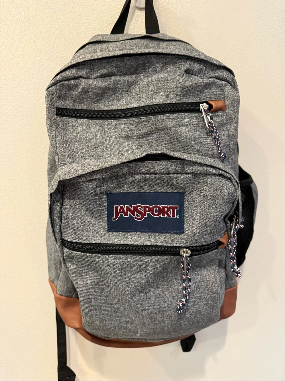 Jansport Cool Student Backpack in Grey Letterman Poly